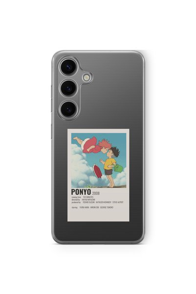 Multitronic حافظة شفافة مطبوعة بتصميم ملصق Ponyo Minimalist متوافقة مع هاتف S...