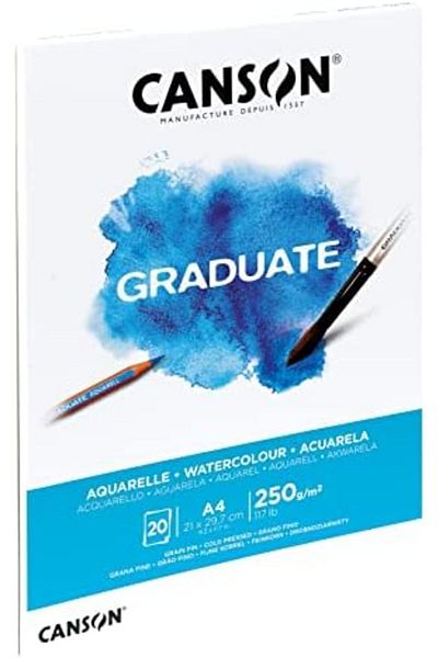 STOREMAX Din A4 Watercolor Paper Block 20 Sheets 250 G/M² 646268
