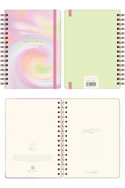 STOREMAX MU-ARTSHOP A5 Spiral Unlimited Colorful Planner Дневен ред Мотивационна страница Абстрактна страница TNCa 871301