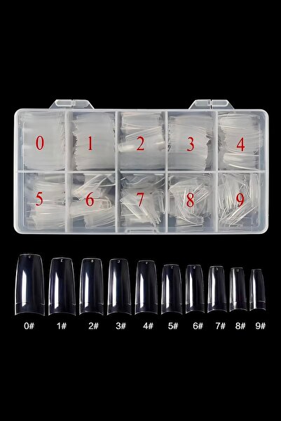 Pulsar 500'lü Yarım Ay Tips Protez Tırnak Şeffaf