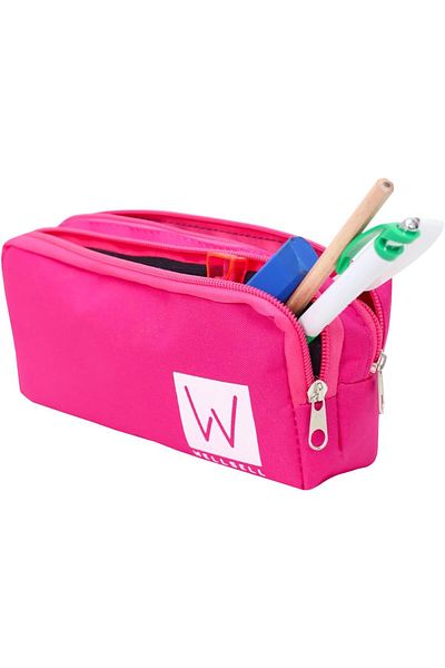 STOREMAX Ntwork Two-Eye Pen Holder - Pen Bag (Pink) Art 1087243