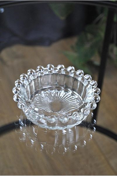 STOREMAX Bubbles Round Glass Crystal Luxury Ashtray - Ashtray - Round Ashtray 13 cm