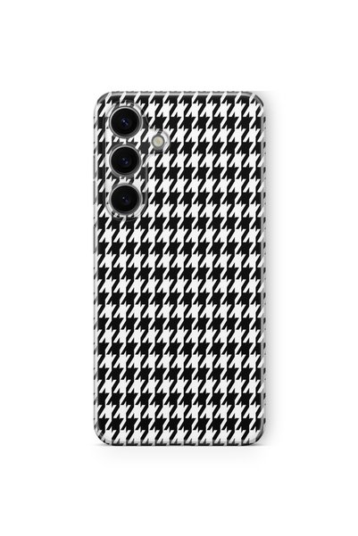 Multitronic Samsung Galaxy S23 Fe Compatible Houndstooth Design Printed Trans...