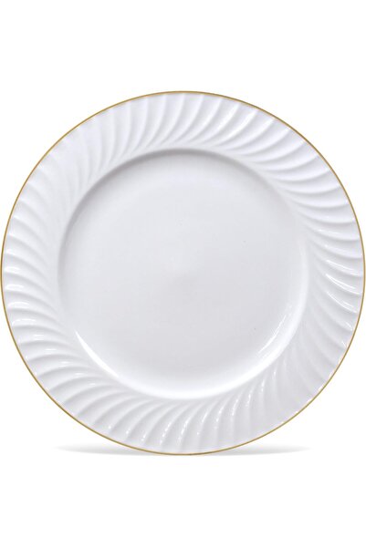 ORCHID 32PCS EMBOSS DINNER SET PEBBLE