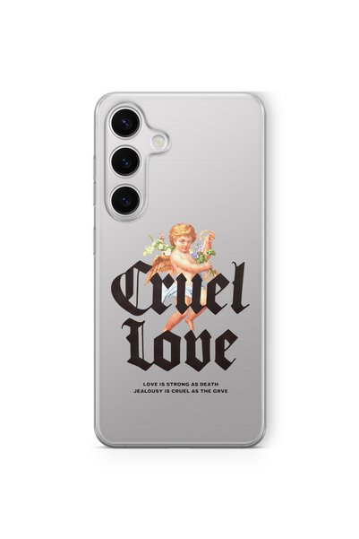 Multitronic حافظة شفافة مطبوعة بتصميم Cruel Love متوافقة مع هاتف Samsung Gala...
