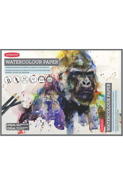 STOREMAX Muartshop A3 Watercolor Paper Block, 12 Sheets, White, Acid-Free Paper, 300 G/M² A3 Multicolor