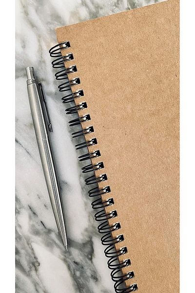 STOREMAX Muartshop Promotional Spiral Notebook, Kraft Cover, A5 Size (15X21 cm), 100 Sheets (Line