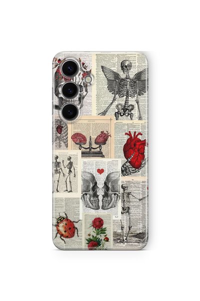 Multitronic Samsung Galaxy S24 Plus Compatible Vintage Skeleton Collage Desig...