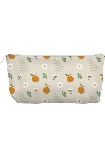 STOREMAX Muartshop Canvas Cloth Pen Holder, Pencil Case, Wallet, Bellows, Inner Lining, 21X10X6Cm (Orange)