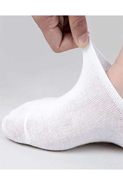Mudizone 6 Pack White Seamless Unisex Sneakers Ankle 6 Pairs of Socks