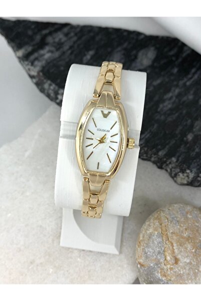 Coliseum Vintage Retro Inside White Gold Women's Wristwatch