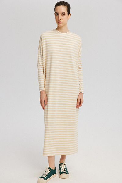 Touché Privé Übergroßes gestreiftes Kleid