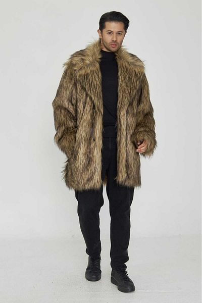 Redpoint Jackets Gold Men's Feather Faux Coat