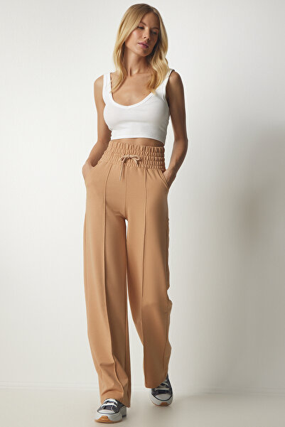 Lovelyİstanbul Cepli Basic Örme Eşofman Altı BİSKÜVİ LXR0003