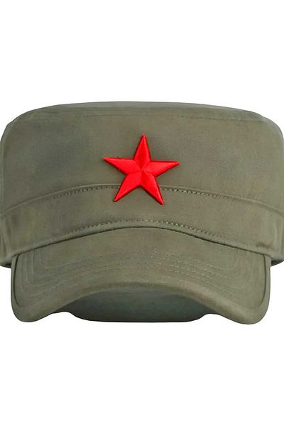 Trenderrs Unisex Castro Red Star Back Adjustable Hat