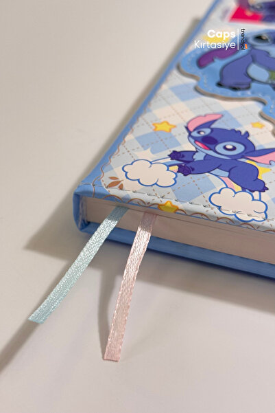 caps Caiet cu copertă specială cu blocare magnetică cu tematică Stitch - Dimensiune A5 - 160 de coli