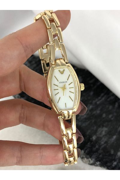 Coliseum Vintage Retro Inside White Gold Women's Wristwatch