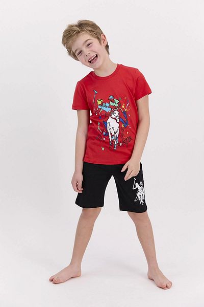 U.S. Polo Assn. Boy's Red Bermuda Suit - US Polo Assn Licensed US832-G