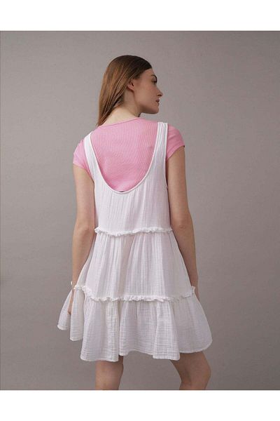 AMERICAN EAGLE AE Gauze Tiered Babydoll Mini Dress