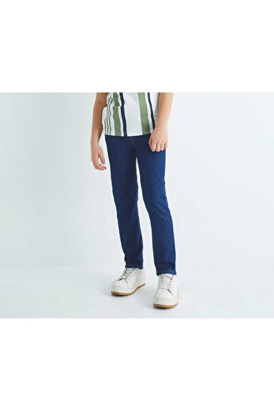 Pars Erkek Çocuk Kapalı Mavi Full Likralı Slim Fit Erkek Jean Kot Pantolon