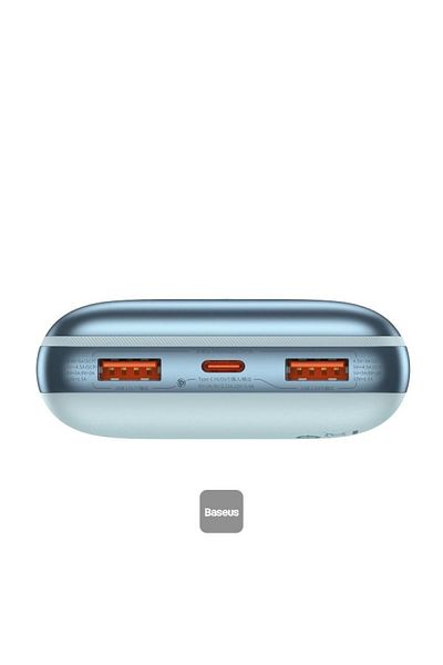 Baseus 20000.0 mAh USB C Portable Power Bank with Digital Display-20000 mAh with 1 USB C Port and 2 USB