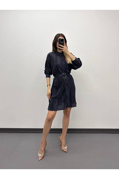 ASM Fashion ΓΥΝΑΙΚΕΙΟ ΦΟΡΕΜΑ ΠΟΥΚΑΜΙΣΟ ΜΕ ΛΕΠΤΟΜΕΡΗ ΖΩΝΗ
