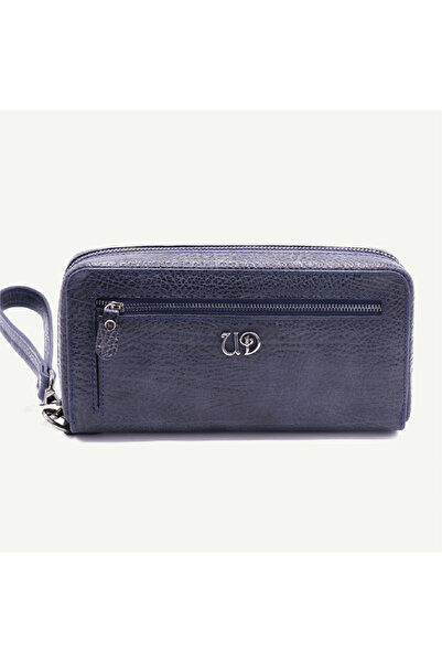 Uderra Leather Uderra Men's Genuine Leather Navy Blue Portfolio Wallet - Bnet...