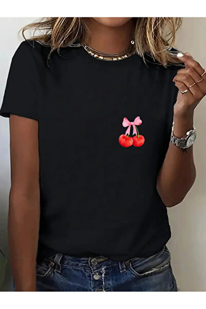 Wish BF Tricou oversize cu imprimeu cireșe