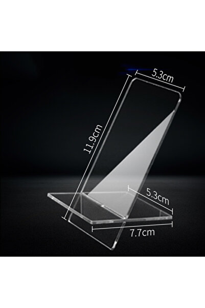 Choice حامل هاتف خلوي شفاف من قطعة واحدة من الأكريليك لعرض الهواتف المحمولة م...