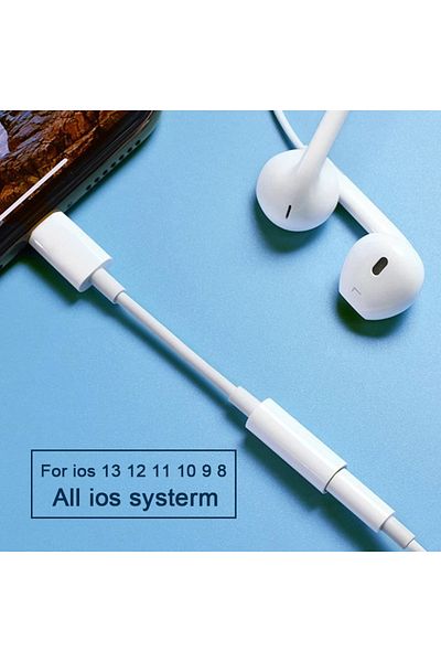 Choice محول سماعة رأس أبيض لأجهزة Ios iPhone 13 12 11 10 9 8 Plus موزع صوت Aux للإضاءة