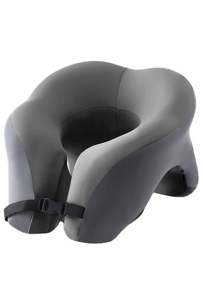 Choice Dark Gray 2-in-1 Travel Pillow Face Down With Cooling Gel Memory Foam Face Pillow For Relax Arms Sle