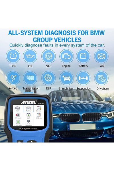 ANCEL Bm700 Bm700 Pro Obd2 Scanner For Mini Epb Sas Airbag Tpms Battery Oil Reset Obd2 Automot