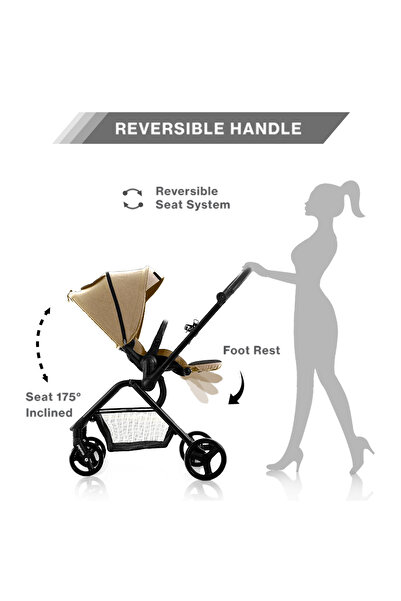 TEKNUM Teknum STROLL1 Reversible Travel Stroller-Khaki