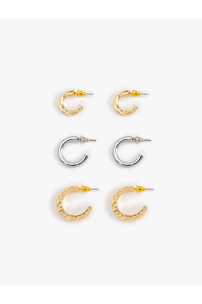 Koton 3-Piece Hoop Earring Set