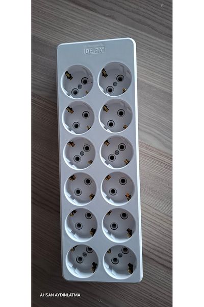Depa 12 Group Socket Multiplier Adapter with Terminal Block White