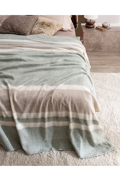 Madame Coco Origny Double Blanket - Khaki Color