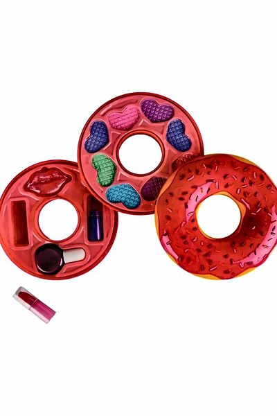 OMZ Doughnut Shaped 2-Storey Makeup Beauty Set Girls' Educational Toy Boys' Toys