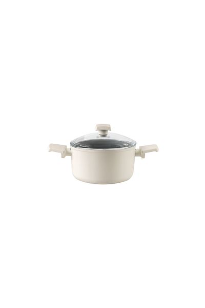 Madame Coco Nano Ceramic Deep Pot - White/Anthracite - 18 cm