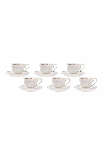 Karaca STD Margaret – Set mit 80 ml Kaffeetassen für 6 Personen, klassisch