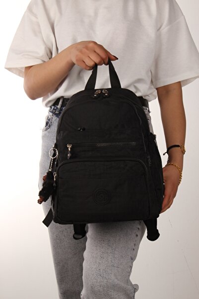 By Hakan My Polo 8745 Clinker Women's Backpack Medium Day Water Resistant Black