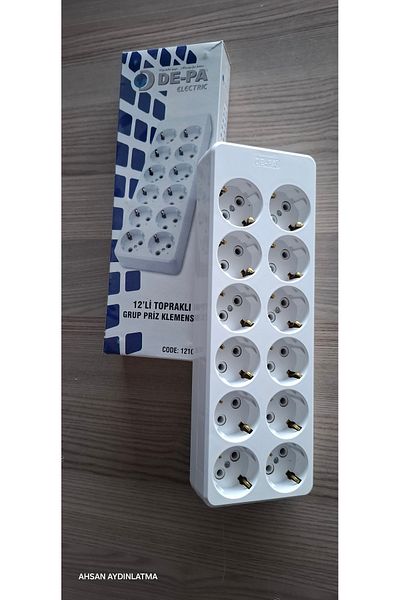 Depa 12 Group Socket Multiplier Adapter with Terminal Block White