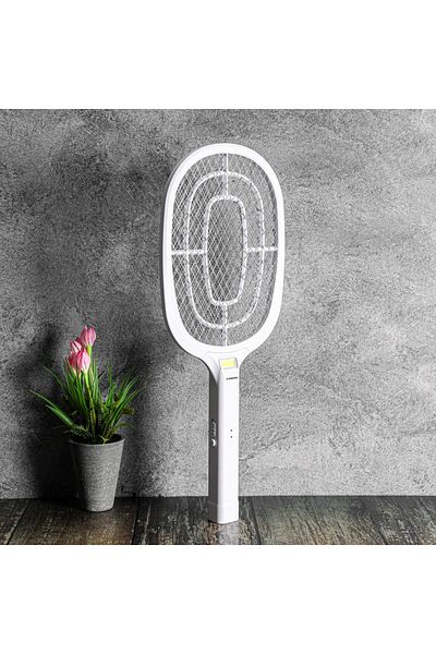 Olsenmark Electric Mosquito Swatter, insect bat OMBK1871 Rechargeable, Long Life Battery 2 Years Warranty