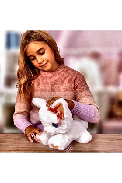 OMZ icik Hareketli Ve Sesli Sevimli Peluş Beyaz Kedicik Kız Çocuk Eğitici Oyu...