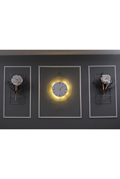 MetaQuartz Aksesuar Büyük Boy 5'li ( Gümüş-beyaz) Elegante Set Timelles Çiçek...