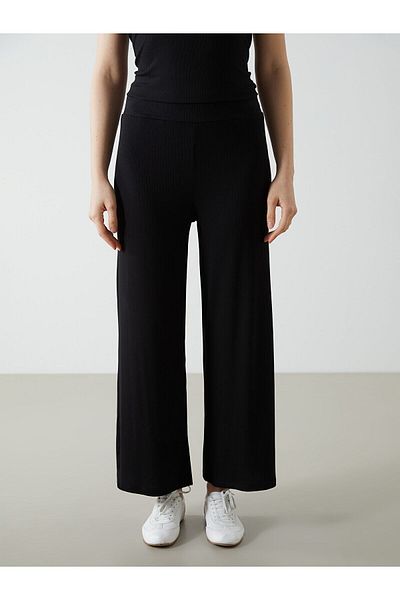 LC Waikiki Wide Leg Women's Trousers with Elastic Waist