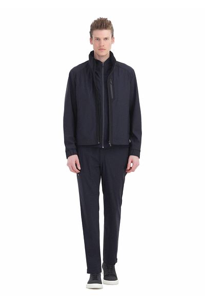 Ramsey Marineblauer Webmantel