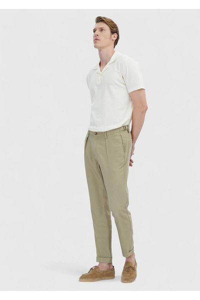 Ramsey Lässige, gewebte Hose aus Leinenmischung im Regular Fit