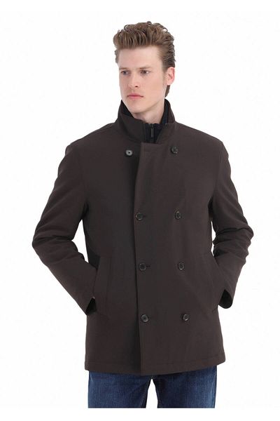 Ramsey Brauner Strickmantel