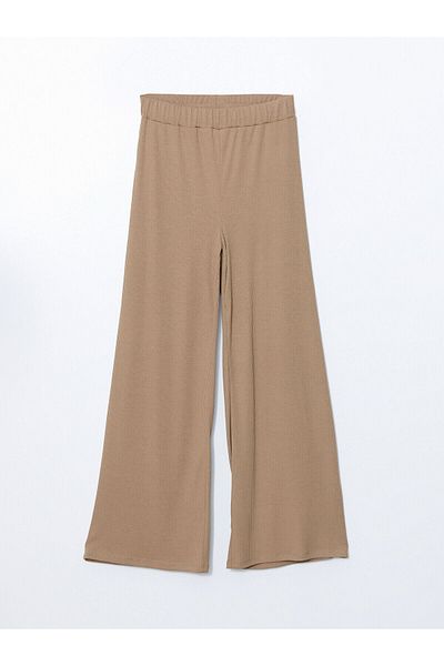 LC Waikiki Pantaloni de damă cu talie elastică cu picioare largi