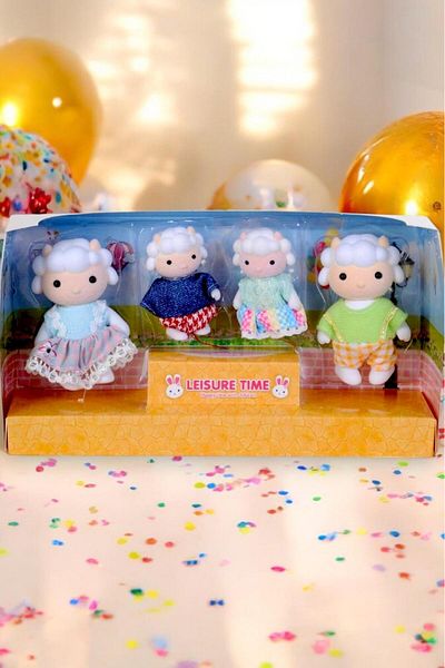 hak-iş oyuncak Mini Lamb Family Set of 4
